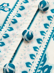 Print Button Detail Belted Dress