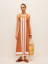 Color Block Square Neck Dress