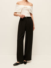 Belted Wide-Leg High-Waist Pants With Pockets