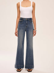 Mid-Waist Decor Pocket Pants