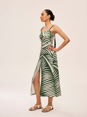 Tassel Detail Slit Cami Dress