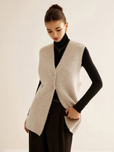 Wool-Blend Breasted Sweater Vest