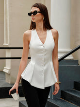 Satin Tailored Buttoned Vest