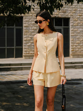 Cotton & Linen Pocket Detail Shorts Set