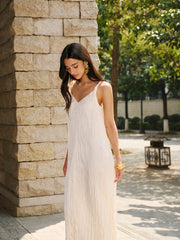 Satin V-Neck Cami Dress