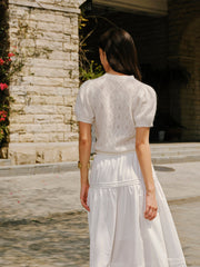 Wool-Blend Textured Knit Top