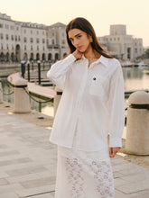 Cotton Blend Tied Front Shirt