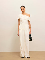 Mid-Waist Pocket Detail Pants