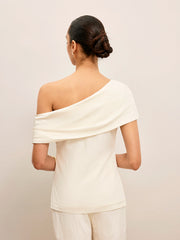 One-Shoulder Draped Top