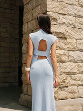 Backless Ribbed Knit Top