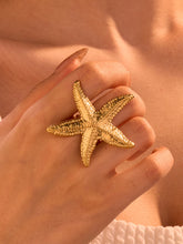 Golden Starfish Ring