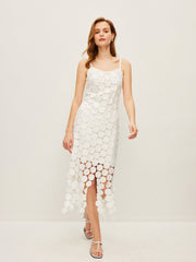 Laser Cut Multi Circle Double Layer Cami Dress