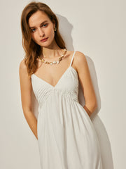 Cotton V-Neck Cami Dress