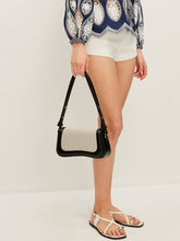 Two-Tone Handbag With Adjustable Strap