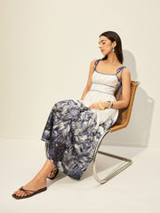 Tropical Print Tie-Strap Dress