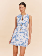 Floral Print Decor Pocket Dress