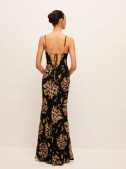 Semi-Sheer Boho Tied Back Chiffon Cami Dress