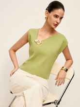 Metal Detail Knit Top