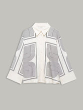 Geometrical Print Lapel Shirt