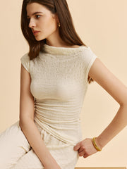 Textured Top With Wide-Leg Pants Set