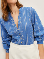Embroidered Button-Down Shirt