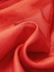 Color Block Gradient Strapless Ruched Mesh Split Dress