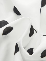 Polka Dot Bow Halter Zipper Dress