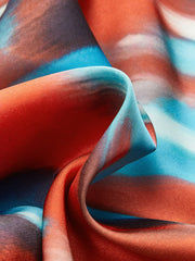 Multi Color Asymmetrical Neck Backless Long Dress