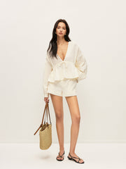 Cotton Pockets Shorts Set