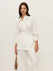 Cotton & Linen Wrap Shirt