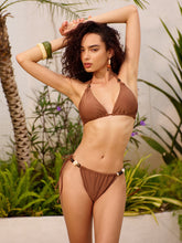 Beaded Detail Triangle Bikini Set