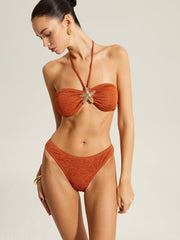 Starfish Detail Bikini Set With Cover-Up Skirt