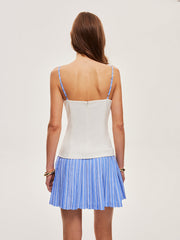 Corset Waist Pleated Cami Dress