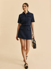 Decor Pocket Tweed Skirt