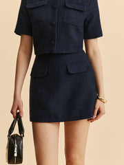 Decor Pocket Tweed Skirt
