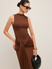 Twisted Knot Sleeveless Dress