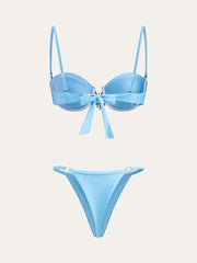 Sunshine Charm Bikini Set With Cover-Up Skirt