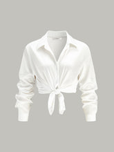 Long-Sleeve Spread Collar Buttoned Shirt