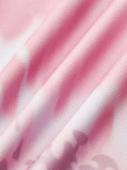 Floral Print Halter Dress With Corset Detail