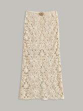 Cotton Crochet Lace Semi-Sheer Skirt