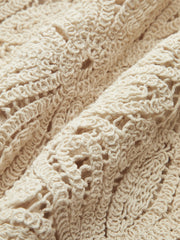 Cotton Crochet Lace Semi-Sheer Skirt