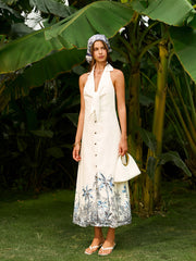 Boho Tie-Front Backless Dress