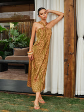 Satin Halter Neck Dress