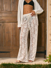 Sheer Mid-Waist Drawstring Pants