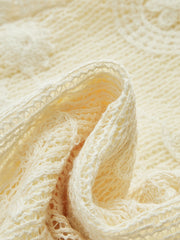 Crochet Belted Midi Dress