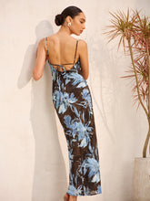 Floral Print Sleeveless Tie-Back Dress