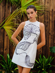 Floral Print Sleeveless Dress