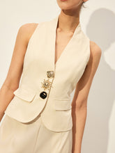 Cotton & Linen Decor Pockets Vest