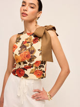 Floral Print Bow Detail Tank Top