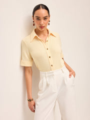 Short Sleeve Knit Polo Shirt